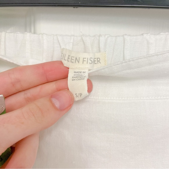 Eileen Fisher 100% Organic Linen White Skirt Size Small - Picture 5 of 7